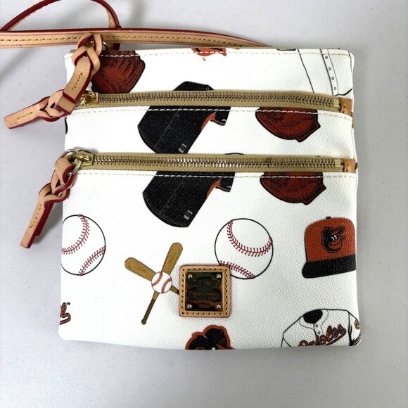 Dooney & Bourke Baltimore Orioles Crossbody Purse White Bird Baseball MLB